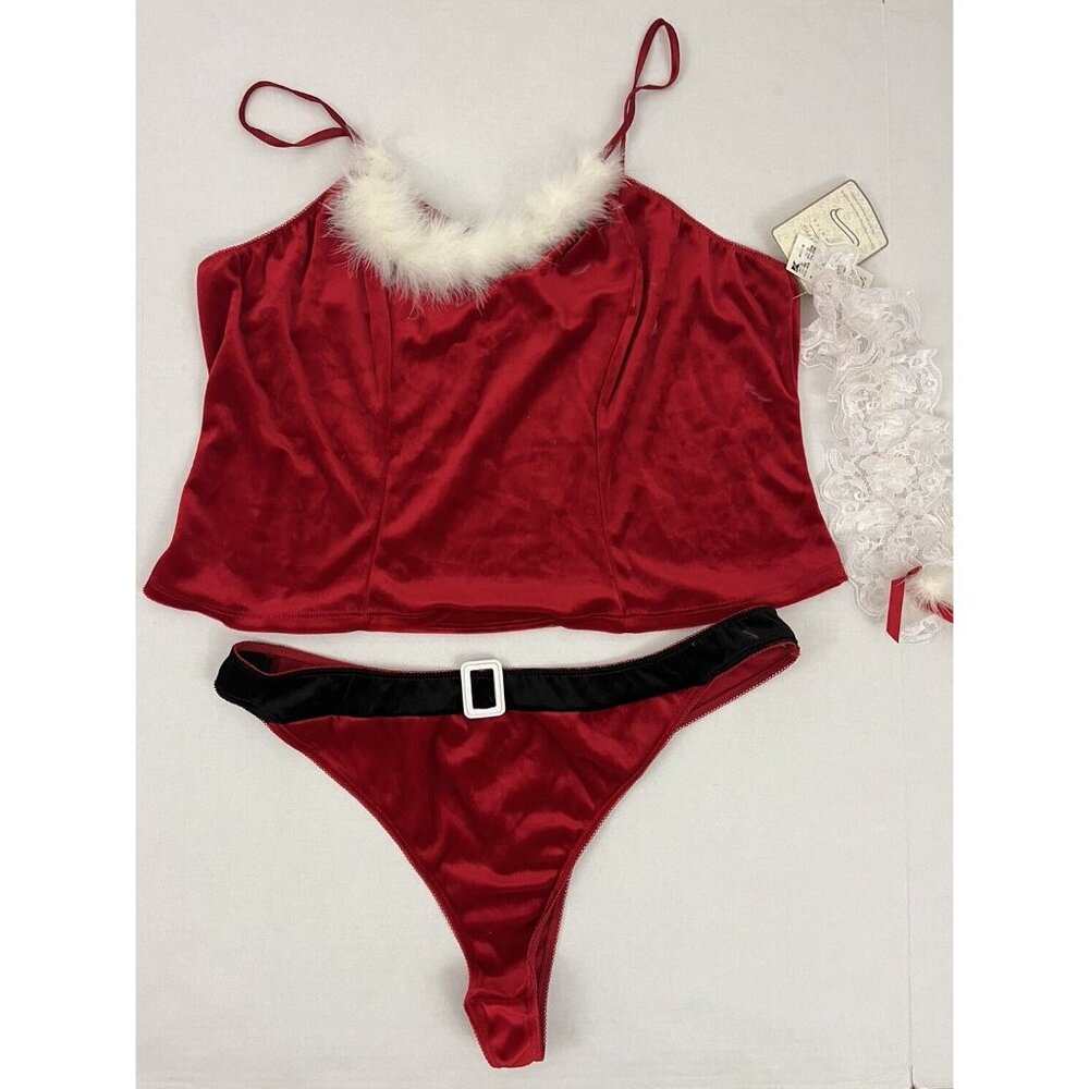 Delicate Treasures Intimates Women's 2XL Santa Claus Camisole & Panty Set NWT
